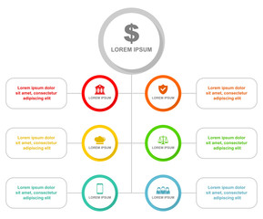 Aufkleber - Infographic vector template, business web presentation