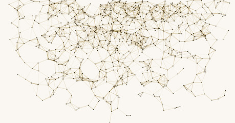 Procedural Network Mesh Art background illustration