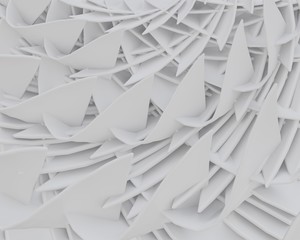 Poster - Abstract geometric white and gray color background, 3d illustration.