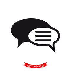 Poster - bubble speech vector icon in trendy flat design