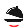 © pambudi - serving icon in trendy flat design, restaurant icon, dish icon, food of tray vector icon