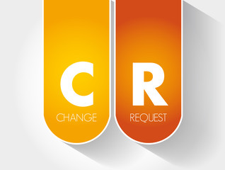 Poster - CR - Change Request acronym, business concept background
