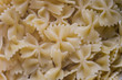close up of farfalle pasta