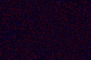 Poster - Abstract background with dots and circles. Dot grid wave.