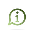 © Kravchuk - Information Icon vector illustration in flat style. Speech symbol for web site design, logo, app, ui.