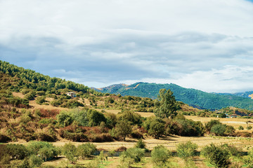 Canvas Print - Landscape of Palau with Maddalena Island Sardinia