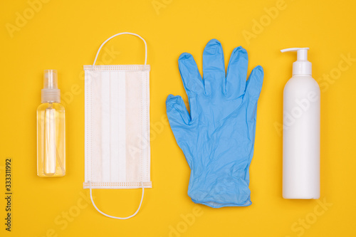 Protective equipment for prevention of virus infection such as hand sanitiser, s Poster Mural XXL