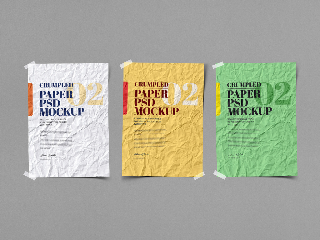 Crumpled Paper Mockup Stock Template | Adobe Stock