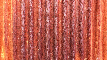 Wall Mural - Rust on Galvanized corrugated sheet, rustic background, weathered background. Metal sheet with rusty.