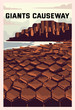 Poster Giants Causeway landscape. Giants-Causeway vector illustration.