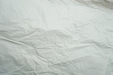 White crumpled paper empty background