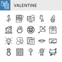 Poster - valentine icon set