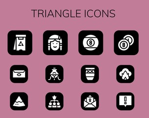 Wall Mural - Modern Simple Set of triangle Vector filled Icons