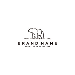 bear logo design vector