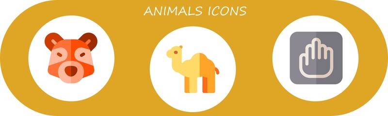 animals icon set