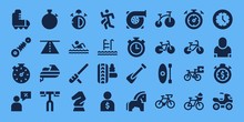 Modern Simple Set Of Race Vector Filled Icons