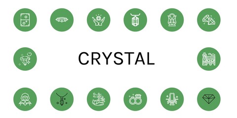 Sticker - crystal simple icons set