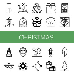 Sticker - christmas simple icons set