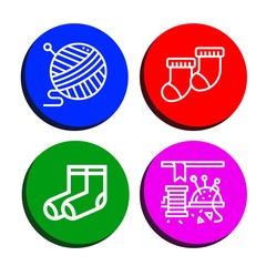 Sticker - Set of knitting icons