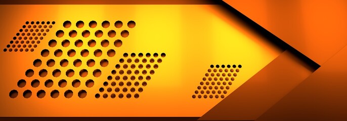 Wall Mural - Trendy banner template or website headers with abstract geometric background. 3D rendering