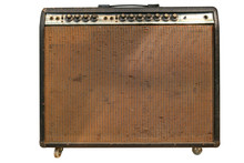 Vintage Amplifier Isolated On White Background