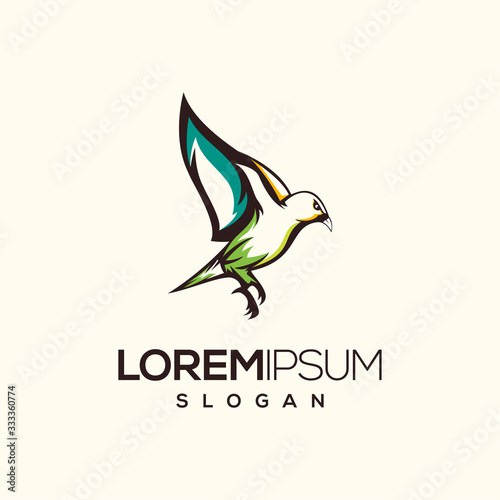 Fotomural bird logo design vector abstract illustrator modern