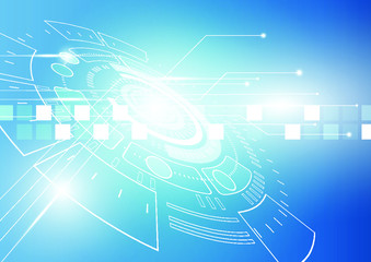 Wall Mural - Blue Futuristic Background