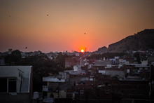 View Of City At Sunset, Jaipur
