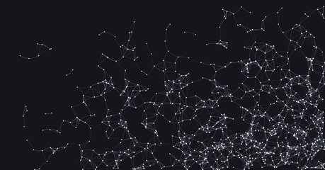 Procedural Art Network Mesh background illustration