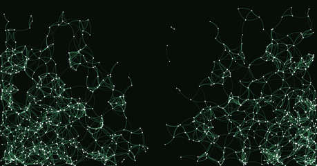 Procedural Art Network Mesh background illustration