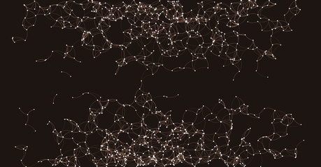 Procedural Art Network Mesh background illustration