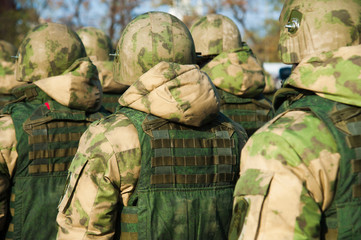 Russian police officers in uniform