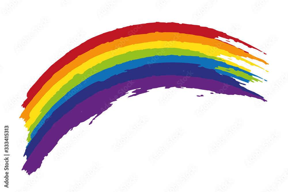 watercolor rainbow isolated on white background vector illustration EPS10 - obrazy, fototapety, plakaty 