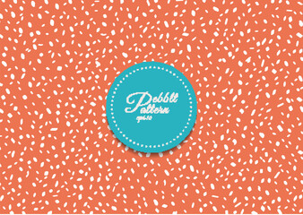 Poster - abstract simple white pebble pattern on orange background and texture.