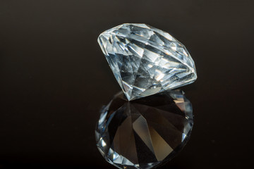 Luxury diamond on black background.