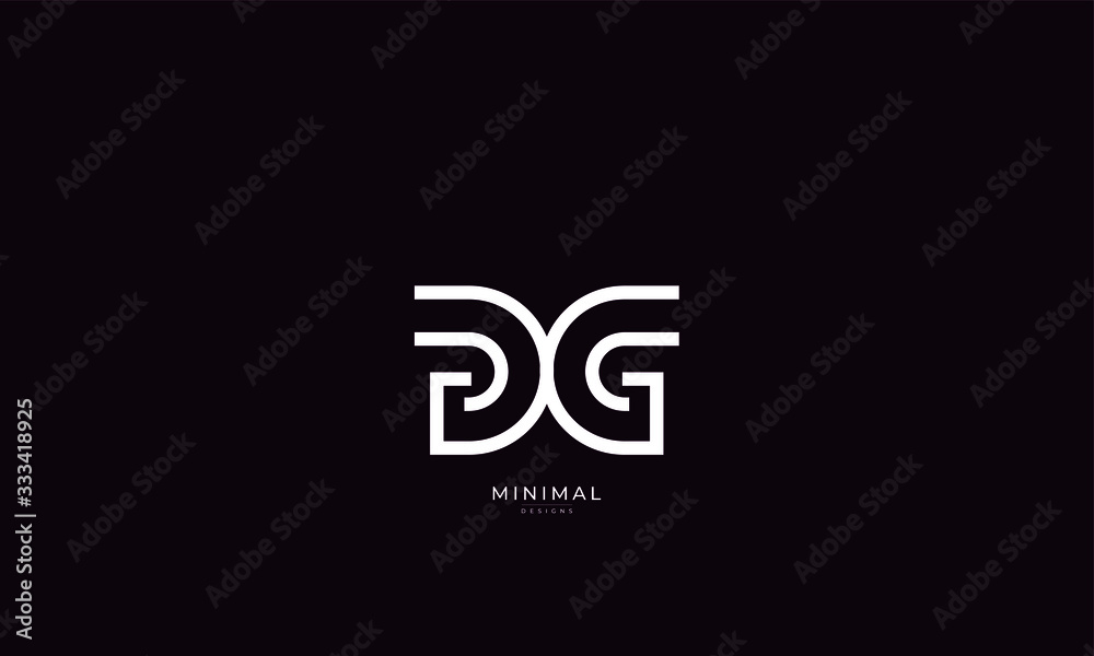 Alphabet letter icon logo DG Stock Vector | Adobe Stock