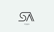 Alphabet letter icon logo SA