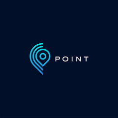 Point, location, gps logo design vector template	