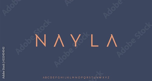 Fotomural nayla, luxury modern font alphabetical vector set