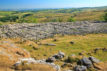 Sticker - Amazing rock formations at Malham Cove, United Kingdom