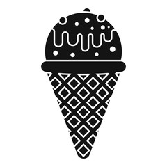 Sticker - Modern tasty ice cream icon. Simple illustration of modern tasty ice cream vector icon for web design isolated on white background