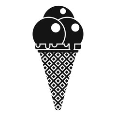 Sticker - Ball ice cream icon. Simple illustration of ball ice cream vector icon for web design isolated on white background