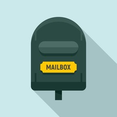 Aufkleber - postal mailbox icon. flat illustration of postal mailbox vector icon for web design