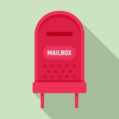 Sticker - Letterbox icon. Flat illustration of letterbox vector icon for web design