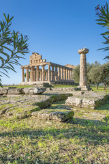 Sticker - Temple of Athena in Paestum Italy