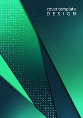 Aufkleber - Modern abstract geometric background. Overlapping triangles, halftones, bright gradient. Template for your corporate design.