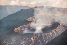 Steaming Volcano Mount Bromo Indonesia 