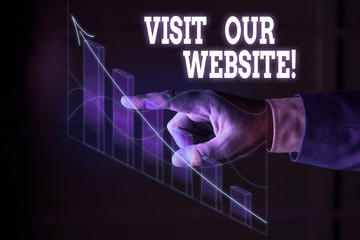 Poster - Handwriting text Visit Our Website. Conceptual photo visitor who arrives at web site and proceeds to browse