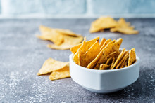 Corn Chips In A White Bowl