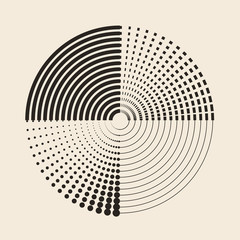Poster - abstract background with circles. halftone design